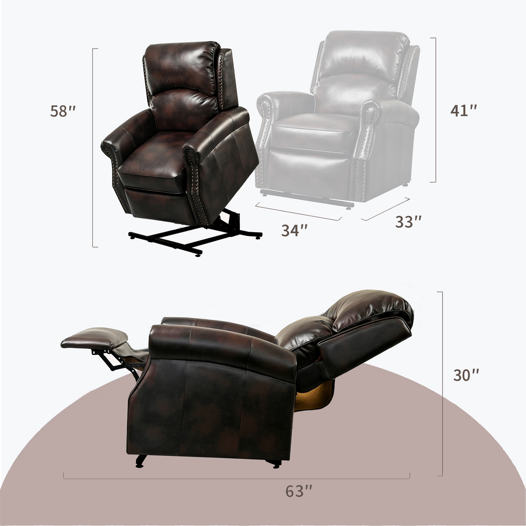 Lannister Massage Lift Chair Recliner, measurements - Fosters Mattress
