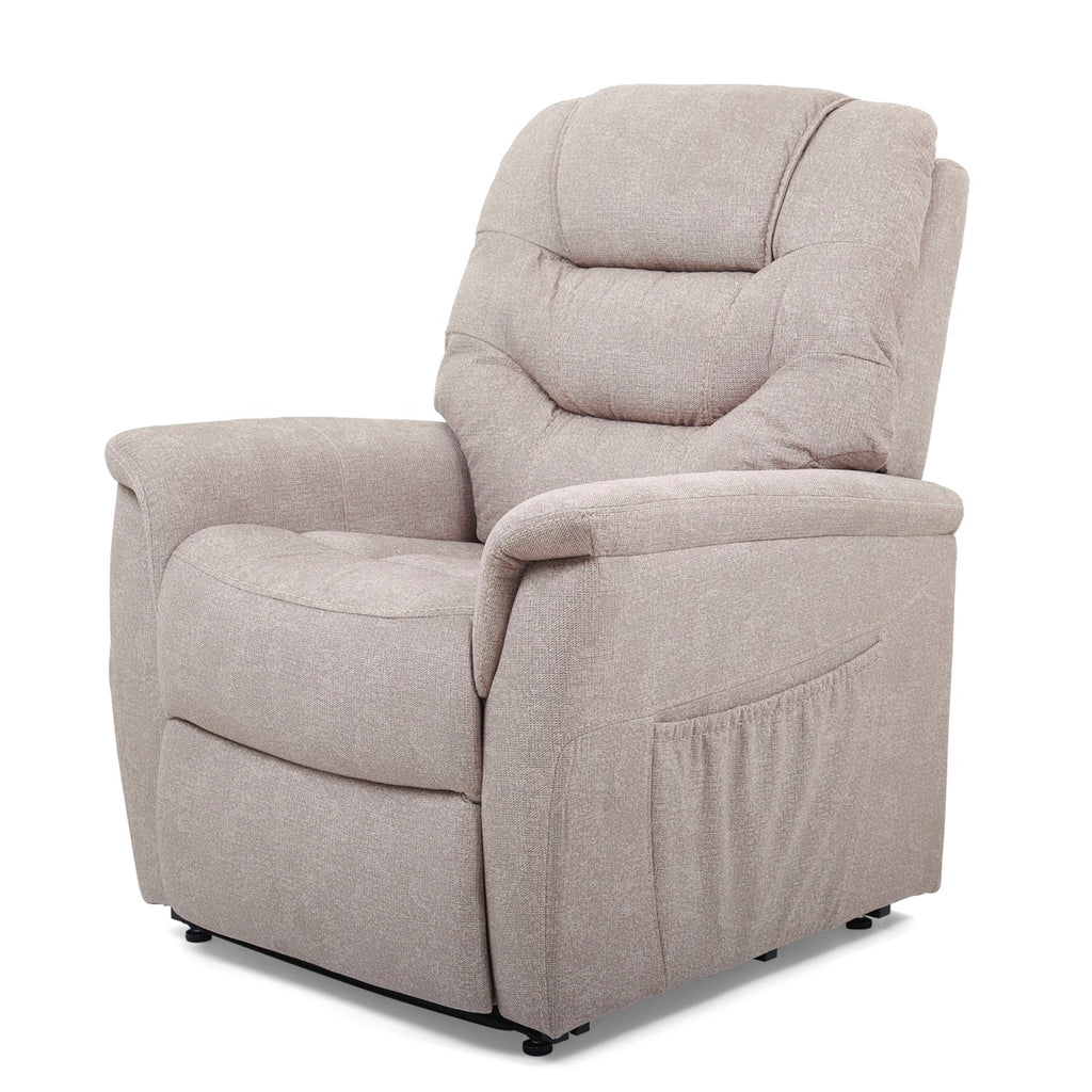 Marabella Lift Chair Recliner Angle View in Antler - Fosters Mattress