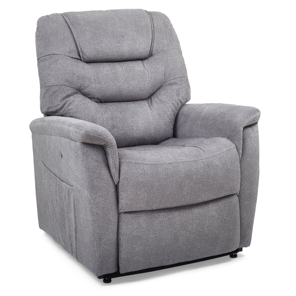 Marabella Lift Chair Recliner Seated View in Fog - Fosters Mattress