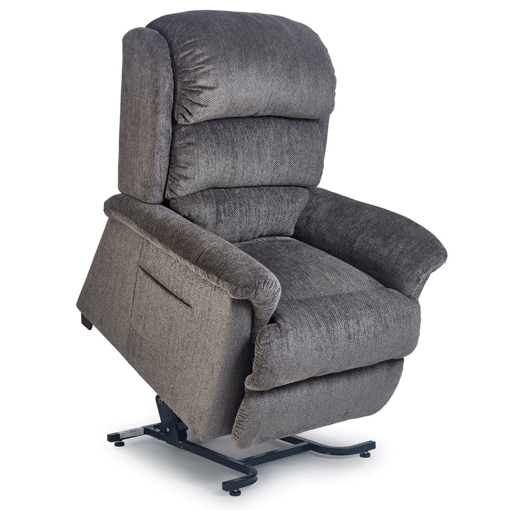 Saros lift chair recliner, lifted, granite color - Fosters Mattress
