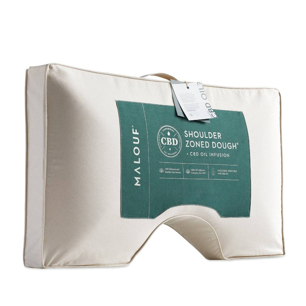 Zoned Dough + CBD Oil Shoulder Pillow, packaging - Fosters Mattress