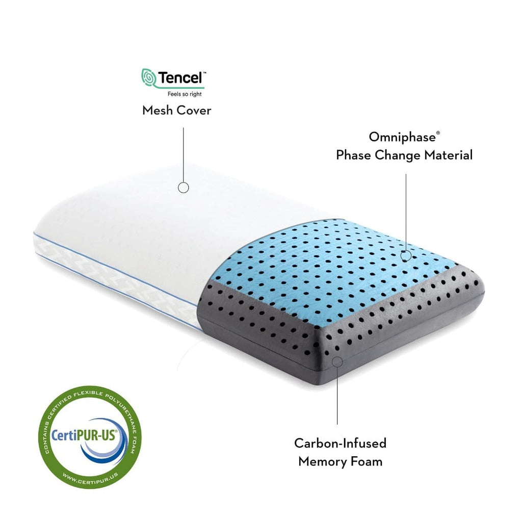 Carbon Cool LT Pillow, features - Fosters Mattress