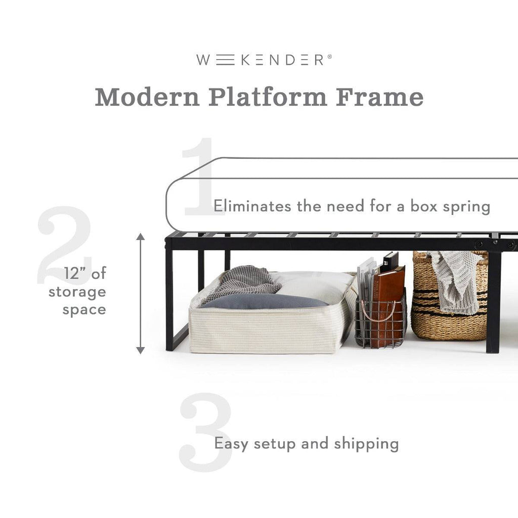 Neeva Modern Platform Bed Frame with storage underneath - Fosters Mattress