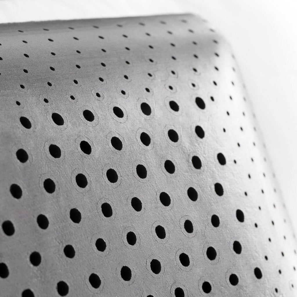 Zoned ActiveDough + Bamboo Charcoal pillow, close-up View - Fosters Mattress