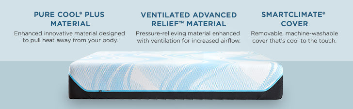 TEMPUR-luxeBreeze® mattress features