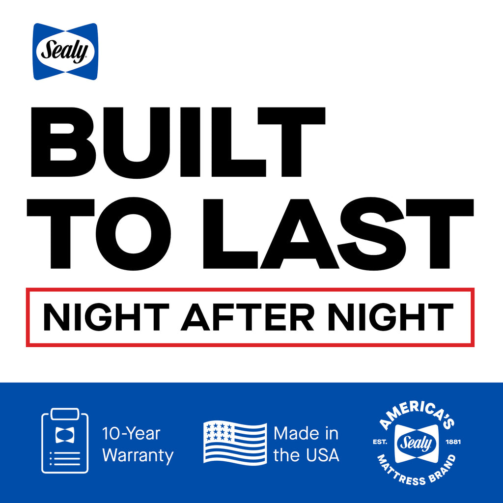 Sealy Posturepedic® Mattresses have a 10-Yr Warranty, Made in USA