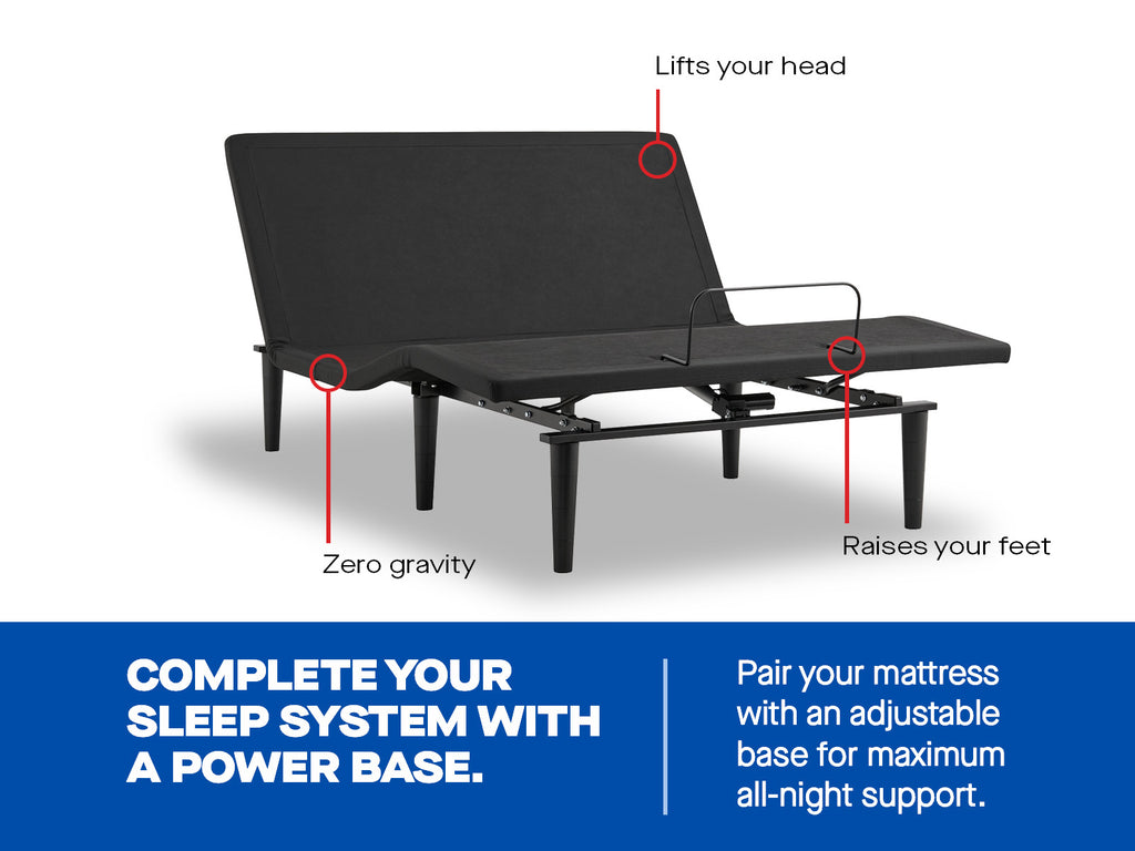 Sealy Mattresses pair well with an adjustable base for Maximum All-nigh Support