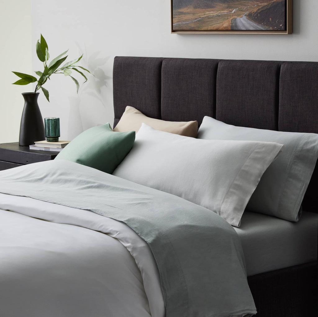 Malouf provides a variety of bedding options including sheets, pillows, blankets and more.