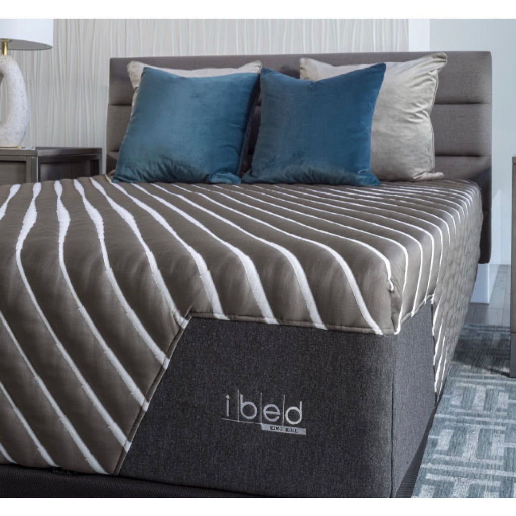 iBed Indulge Hybrid Firm Mattress, front corner view - Fosters Mattress