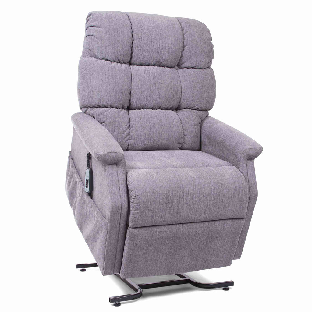 Aurora Power Lift Chair Recliner, lifted, anchor fabric