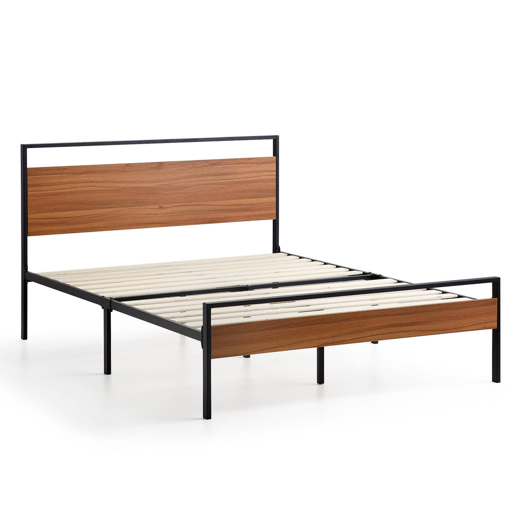 Menden Metal and Wood Slatted Bed Frame by Malouf
