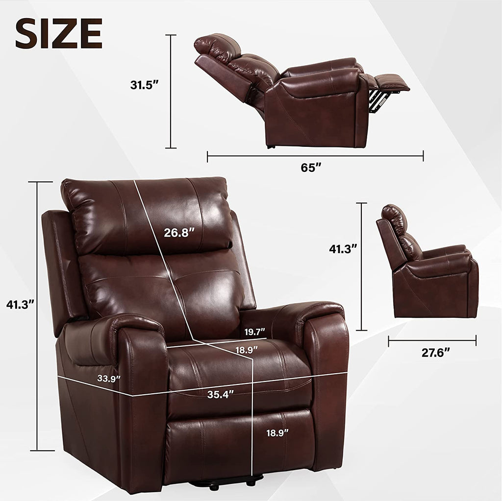 Rogan Lift Recliner with Massage and Heat, measurements - Fosters Mattress