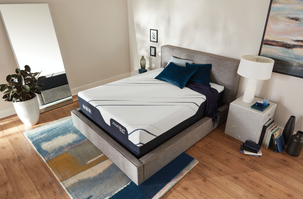 Serta CF4000 firm mattress overhead view in bedroom