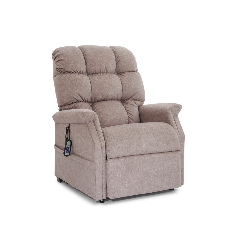 Aurora Power Lift Chair Recliner, seated, antler fabric