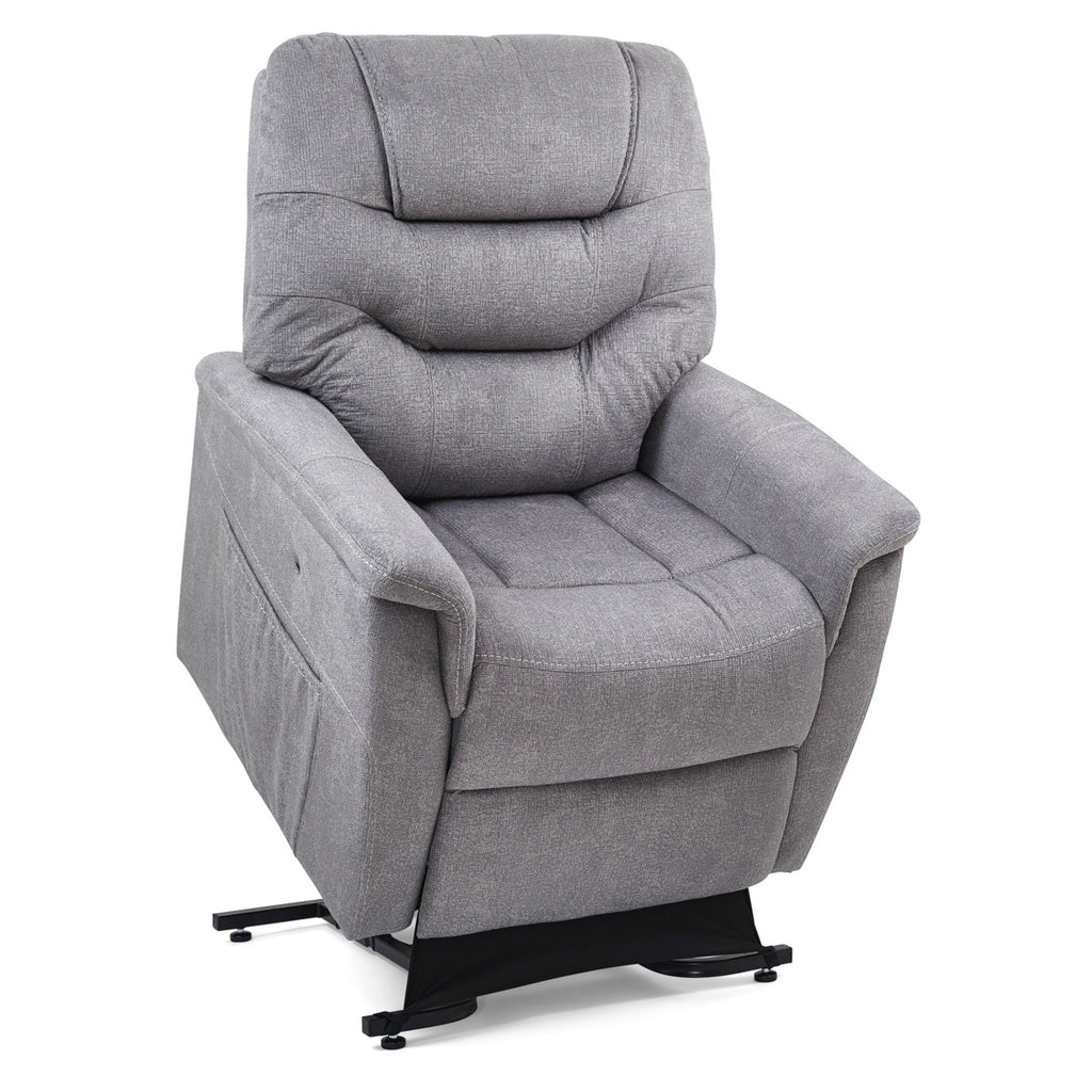 Marabella Lift Chair Recliner Lifted View in Fog - Fosters Mattress