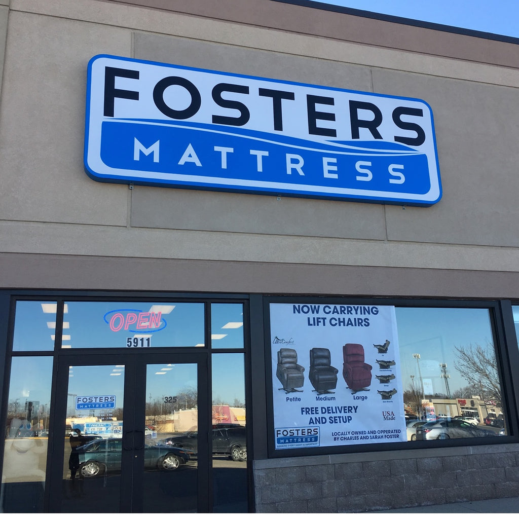 Store Front of Fosters Mattress at 5911 University in Cedar Falls Iowa