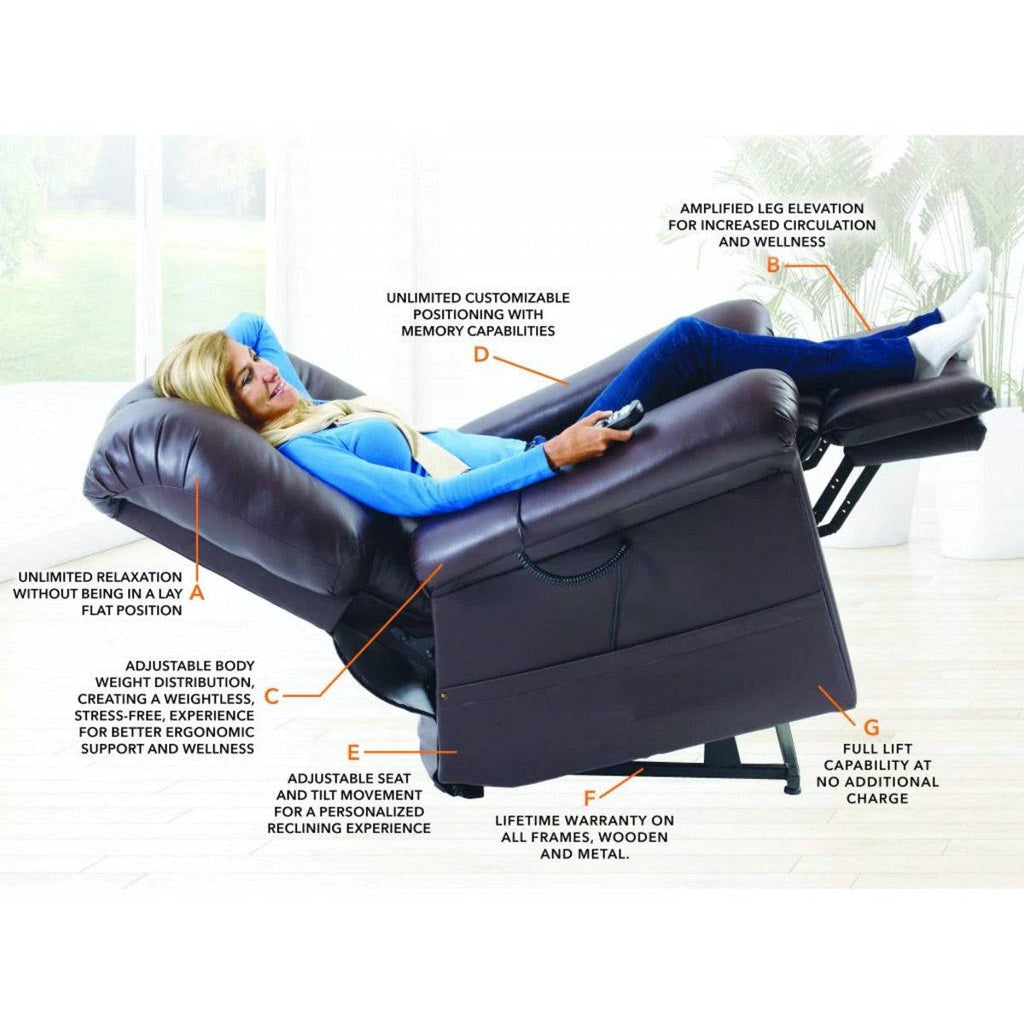 Zero Gravity position, UltraComfort Lift Chair Recliner - Fosters Mattress