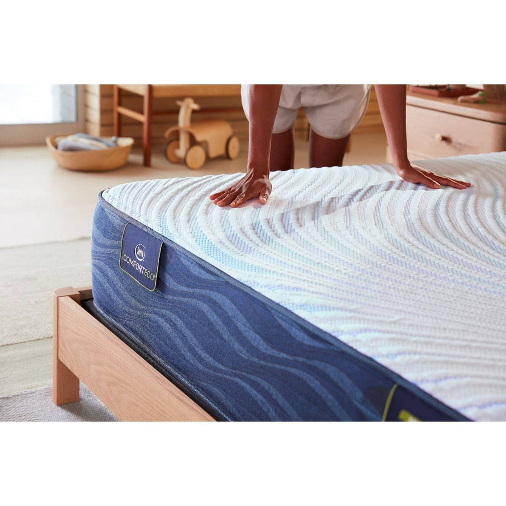 iComfort Mattress S20GL ECO Plush Hybrid, top corner view - Fosters Mattress